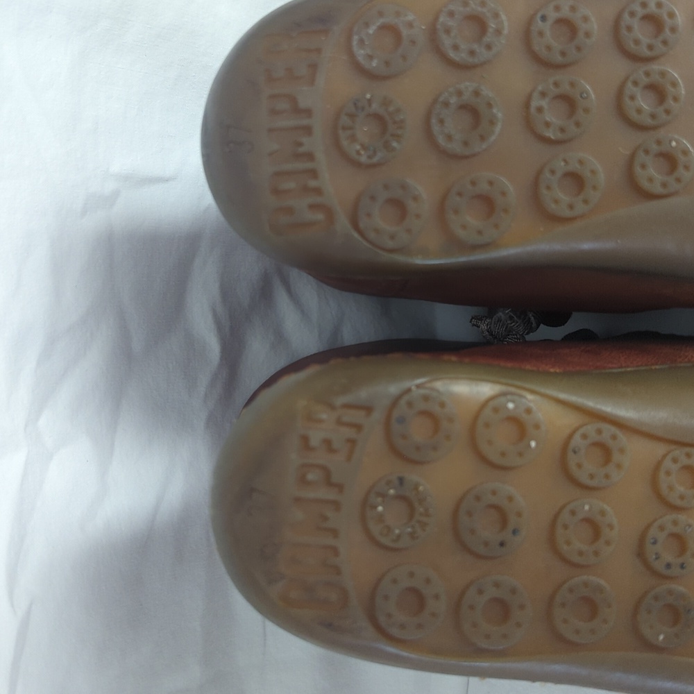 Camper Peu Cami Brown Leather Fleece/Shearling Lined Ankle Boots - Picture 11 of 13